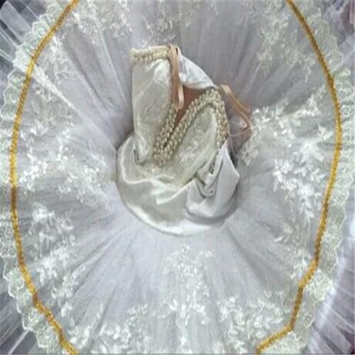 Adult Ballet Dance Dress Sequins Professional Ballet Tutus Swan Lake Dance Costumes Balett Dress Girl Women Dancewear