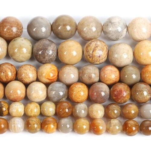 Natural Stone Beads Coral Jades Round Loose Beads For Jewelry Making Needlework Diy Bracelet Accessories Beads 4 6 8 10 12 MM