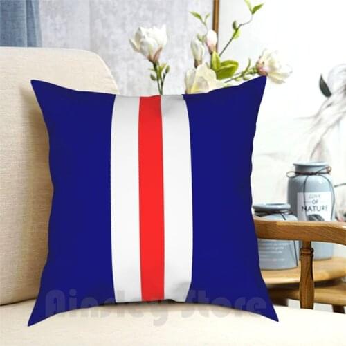 Glasgow Rangers Colours Pillow Case Printed Home Soft Throw Pillow Glasgow Football Rangers Soccer Scotland Gers Colours