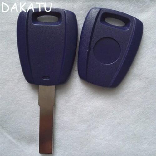 DAKATU Blue Replacement Car Key Case Blank Shell for Fiat Ducato Transponder Key (SIP22)