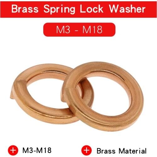 2-30 PCS Brass Spring Lock Washer M3 M4 M5 M6 M8 M10 M12 M14 M16 M18 Copper Washer