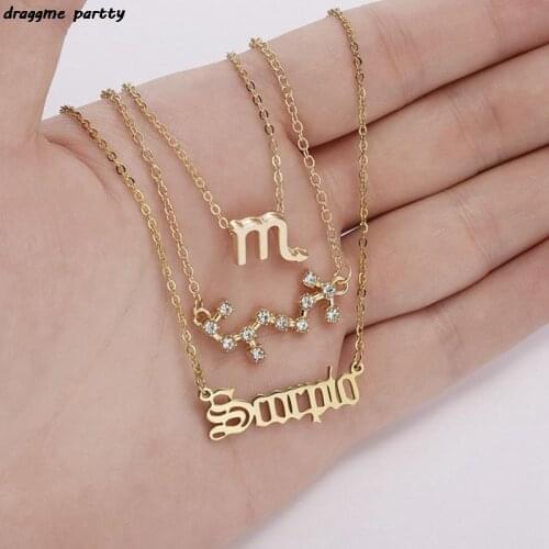 Женские кулоны знаки зодиака Draggme partty China At AliExpress