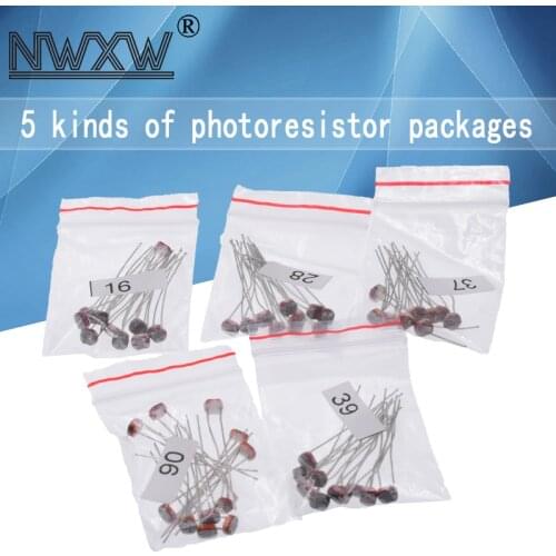 Photoresistor Package 5506 5516 5528 5537 5539 Photoelectric Switch 5 Kinds of 10 Each