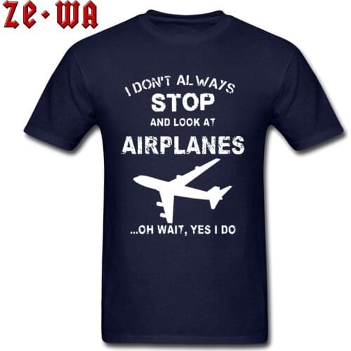 Retro Airplane Design T Shirt Biplane Aircraft Plane Great Tshirts Printing Top Quality Sweatshirt Street Tee-Shirt Fathers Day