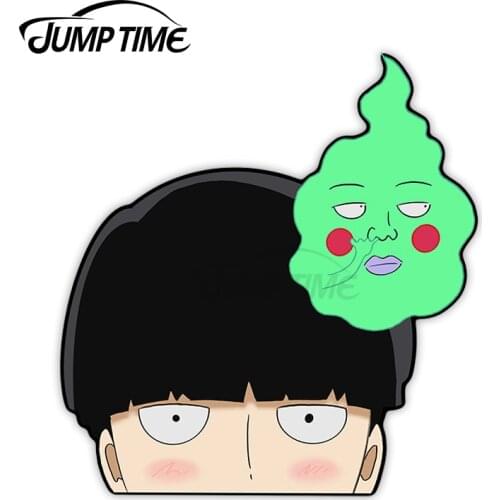 JumpTime 13 x 12.8cm Mob shigeo Peeker Sticker Mob psycho Car Stickers Fashion Occlusion Scratch Waterproof 3D JDM Accessories