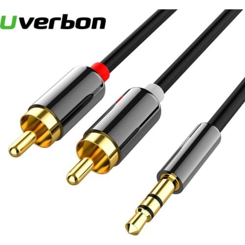RCA Cable 2RCA to 3.5mm Jack audio cable 3.5 mm Jack Rca Aux cable For phone Edifer Home Theater DVD Speaker Louder