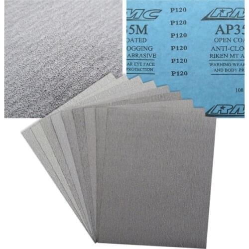 9"X11" RMC AP35M Square Dry Sandpaper Abrasive White Sanding Paper For Polising furniture wood 80-800Grit