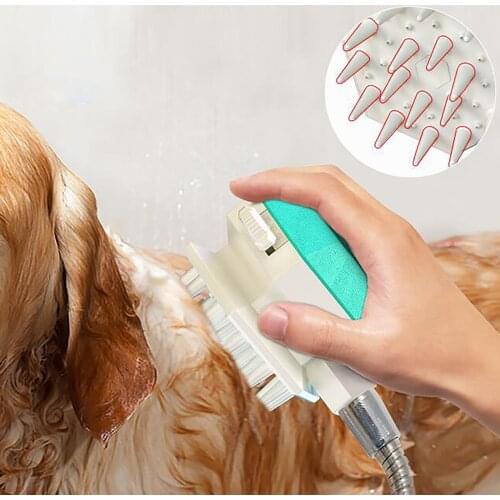 Multi-Function Pet Bath Brush Dog Bath Attachment for Shower Head Water Sprayer Brush Dog Washing Hose for Home Pet Shower Head