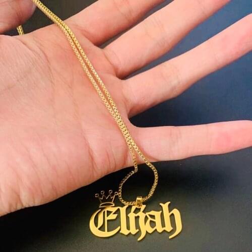 Fashion Customized Name Necklaces Custom Name Jewelry Pendant Ins Cold Wind Simple Temperament Style Birthday Lover Anniversary