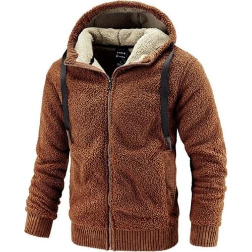 Mens Fleece Jacket Hooded Large Size Winter Parka Men Windbreakers Thick Warm Anorak 2021 Husband Autumn Black Fur Coat Male