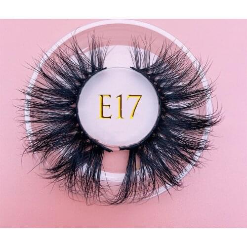 Mikiwi 25mm E17 real Mink Eyelash 100% Natural Handmade Eyelashes Full strip lashes Soft Dramatic false Eyelash Resuable makeup