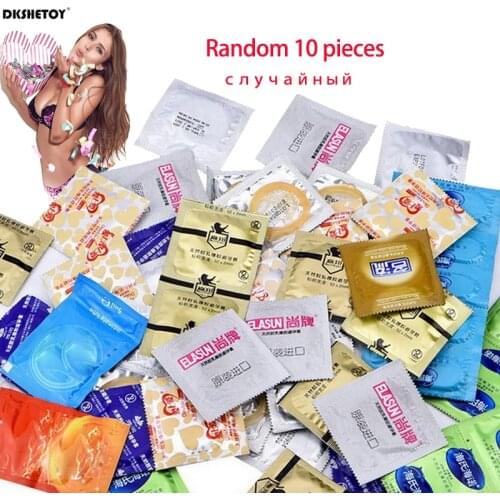 10 Pcs smooth Latex Condom Thin Comfortable Soft condoms sex products Contraceptive for Adult Men random style
