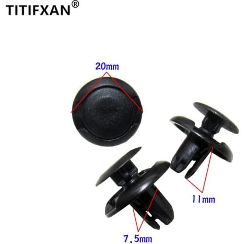 20PCS Auto fender 8mm Hole plastic fastener clip for Alto Suzuki SX4 Swift Liana Alivio S-cross Vitara