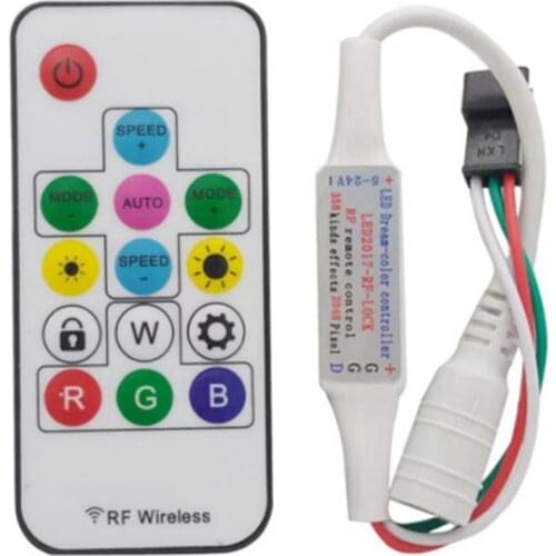 14-Key RF Remote Control 14-Key RGB Wireless Remote Control Mini RF LED Controller DC 5V 12V SP103E for WS2812 WS2811