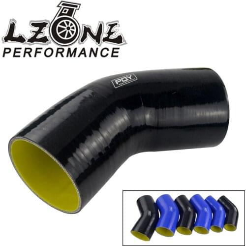 Blue/Black&Yellow 3" 76mm 45 Degree Elbow Silicone Hose Pipe Intercooler Turbo Intake Pipe Coupler Hose JR-SH4530-QY