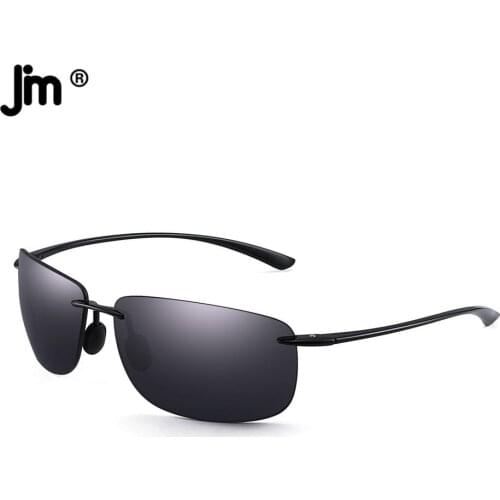 TR90 Ultralight Sunglasses Men Fashion Rimless Male Sun Glasses Fishing Running