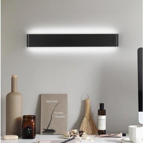 Modern minimalist LED aluminum wall lamp stair aisle lamp bedroom bedside lamp living room background wall lamp