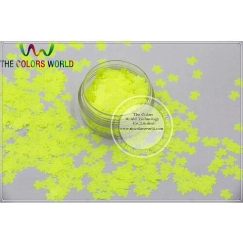 Solvent Resistant Neon Yellow Color Turtle Animal Shape Glitter for Nail Polish and DIY decoration 1Pack =50g
