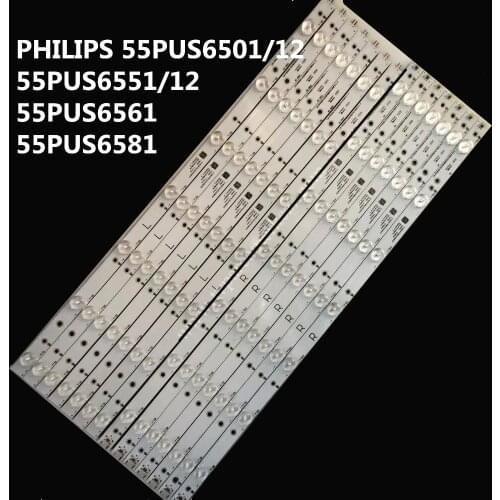 LED backlight strip for P HILIPS 55PUS6501/12 55PUS6551/12 55PUS6561 55PUS6581 210BZ07DRB334DM02X 210BZ07DLB334DM02X 55AKH2