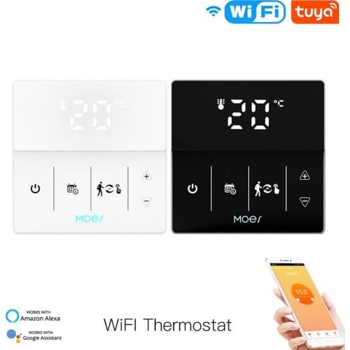 Tuya WiFi Smart Thermostat Gas Boiler Water Electric Floor Heating Controller Logo Color Adjustable Work With Alexa Google Home