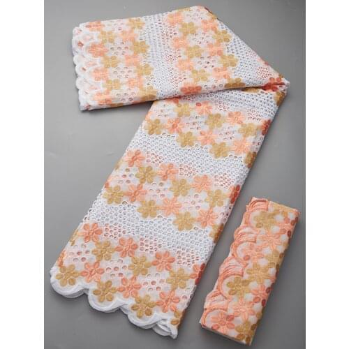 Zhenguiru 2020 Black Cotton African Lace Fabric Embroidery Swiss Voile Fabric Mesh Nigeria Fabric For Women Wedding Dress A2005