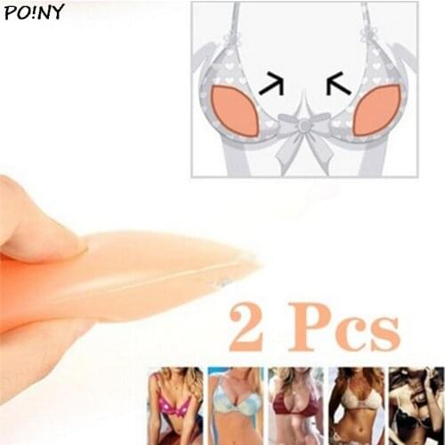 1 Pair Silicone Triangle Bikini Swimsuit Bra Inserts Breast Enhancer Removeable Invisable Push Up Lift Bra Pads Ladies Lingerie