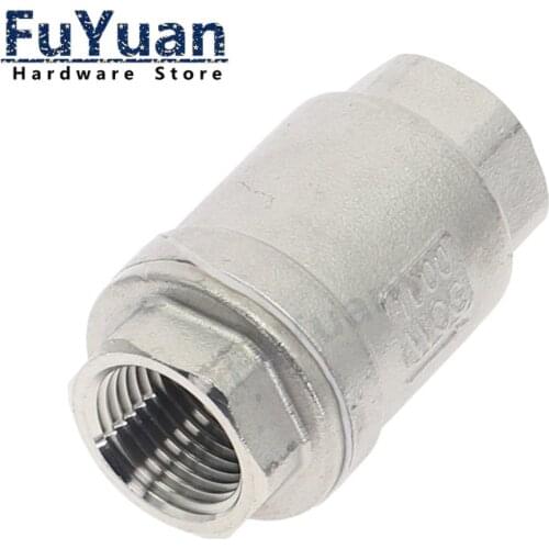 1pcs SS 304 stainless steel check valve 1/8" 1/4" 3/8" 1/2" 3/4" 1" female thread wire mouth vertical non-return valve
