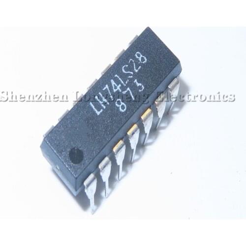 10PCS/LOT NEW 74LS28 SN74LS28N DIP-14 Quad 2 Input Positive or Non-Buffer