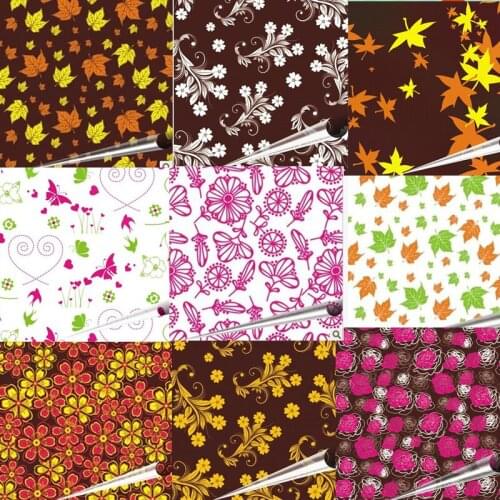 20 Sheets Chocolate Transfer Paper / Baking Mold Sheet / Cake Decoration Free Shipping