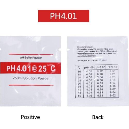 3pcs/lot 250ml PH Buffer Powder Measure Calibration Solution 4.00/ 6.86 /9.18 For PH Test Meter