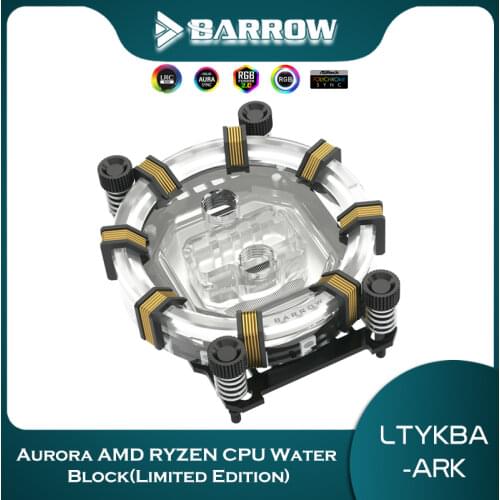 Barrow Computer CPU Water Cooling Water BlockApplicable to AM4 / AM3 LRC2.0 RGB 5VAurora RYZEN series LTYKBA-ARK