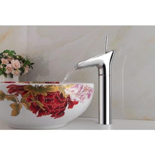 Free ship chrome clour bathroom vessel sink faucet mixer tap single hole /handle new