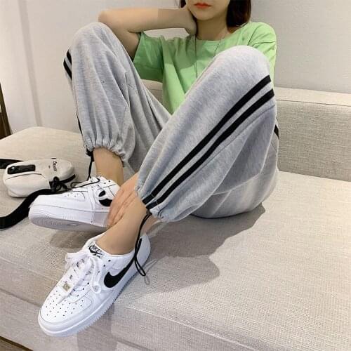 Pants Unisex Mens And Womens Versatile Casual Legged Loose Drawstring Sports Streetwear Tidal Current College Hot Sale