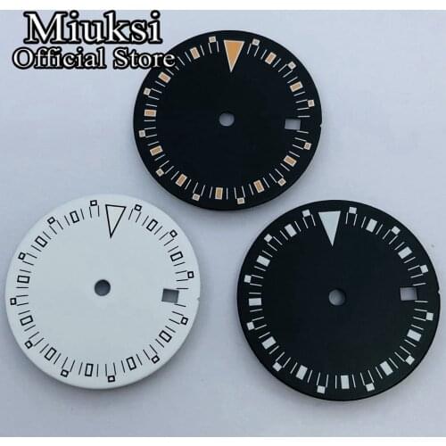 Miuksi 29mm watch dial luminous dial fit ETA 2836 2824 Miyota 8205 8215 821A Mingzhu DG 2813 3804 Seagull ST1612 movement