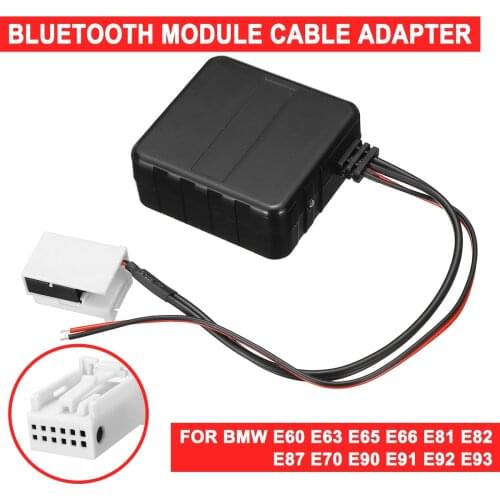For BMW E60-E66 E70 E82 E87 E90 E92 12V AUX Cable Adapter Car bluetooth 5.0 Module Audio Radio Stereo AUX-IN Plastic