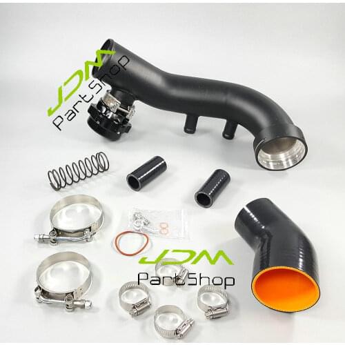 TURBO CHARGE AIR INTAKE HARD PIPE KIT & Black 50MM BOV Blow Off Valve FOR BMW N54 E88 E90 E92 135i 335i