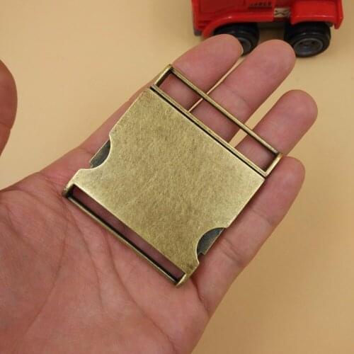 2" Brass Quick Side Release 50mm Width Metal Buckles+Adjustable D Rings 5Pcs For DIY Sewing Bags Belt Buckle Accessories