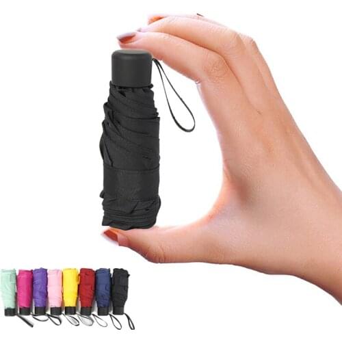 180g Small Fashion Folding Umbrella Rain Women Gift Men Mini Pocket Parasol Girls Anti-UV Waterproof Portable Travel Umbrellas