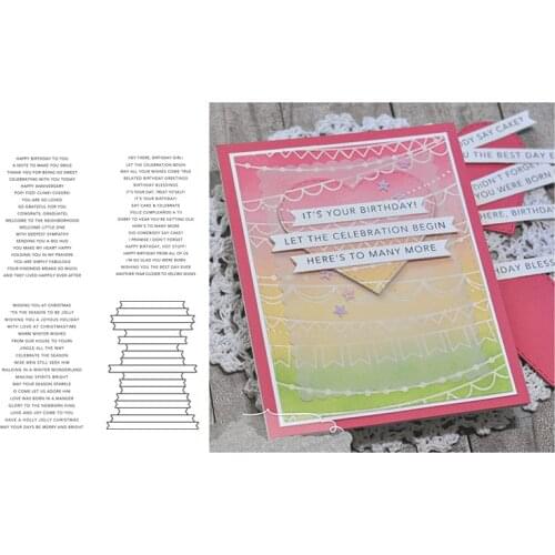 Phrase Words Metal Cutting Dies and Clear Stamps for Scrapbooking Letters Ladder DIY Crafts Stencil Card Make Album Decorative