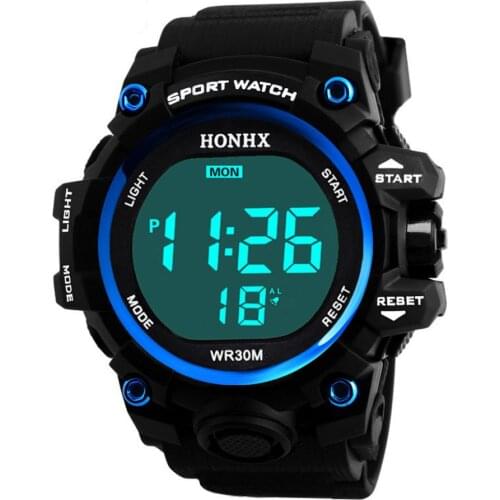 Moment # L05 2018 Luxury High quality PC New Men Watches Analog Digital Military Army LED Waterproof Wrist Watch Black Blue Red