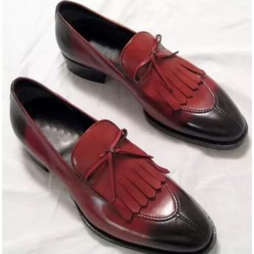 Retro British Style Men Tassel Shoes PU Leather Fashion Bridegroom Wedding Shoes High Quality Business Work Shoes AQ251