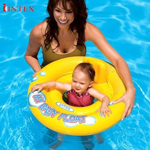 Intex inflatable baby float water rider seat on water seat swim ring 67cm diameter swimming learning water play pool