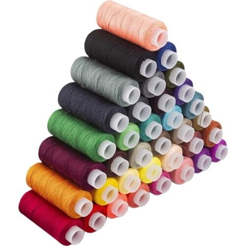 39 Spools Polyester Sewing Thread Silk Cord for Overlock Hand Sewing Machine