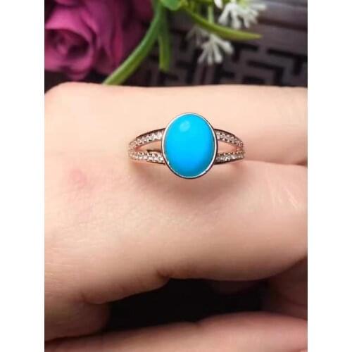 New Arrival 100% Natural and Real Turquoise Ring 925 sterling silver Wholesales Fine jewelry