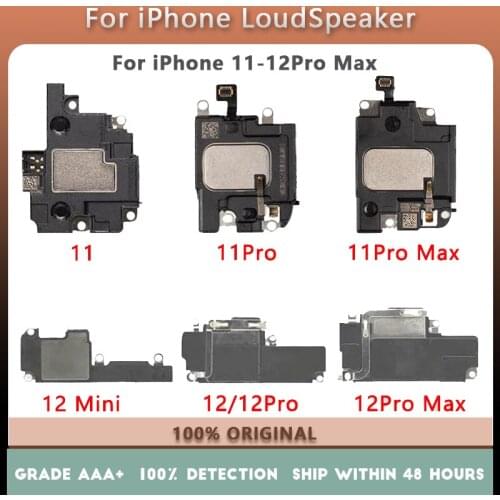 Original Bottom Speaker For iPhone 11 11 Pro Max 12 Mini 12 Pro Max 12 LoudSpeaker Phone Loud Sound Buzzer Ringer Flex Cable