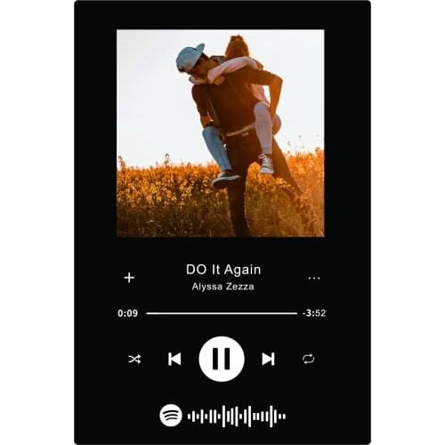 Custom Spotify Code Acrylic Music Board Personalized Spotify Plexiglass Photo Transparent Anniversary Photo Album Plaque