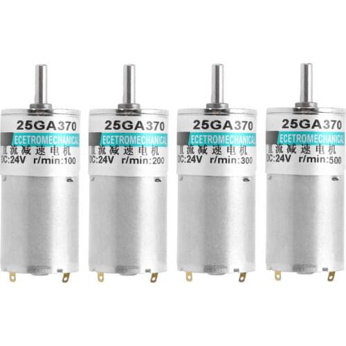 4 X 12mm DC 24V Gear Motor Micro Low Speed CW CCW Permanent Magnet Sport Control High Performance For XD-25GA370