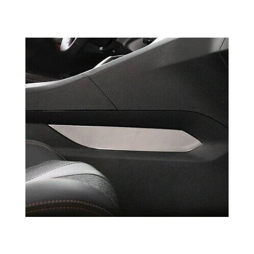 Silver Gear Shift Box Panel Side Cover Trim 2pcs For Peugeot 3008 GT 2016 - 2019