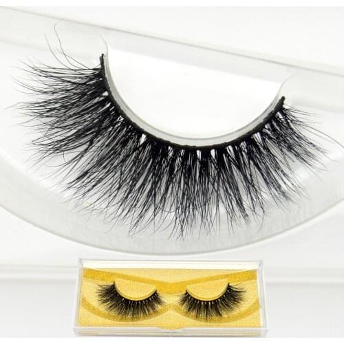 Visofree False Eyelashes 3D Mink Lashes Hand Made Full Strip Lashes Crisscross Thick Mink Eyelashes Gold Box Fake Eyelashes R07