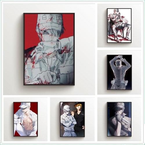 WTQ Canvas Painting Anime Posters Cells At Work! Neutrophil U-1146 YAOI Wall Decor Wall Art Picture Room Decor Home Decor